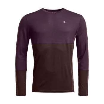Ortovox 185 Rock N Wool Long Sleeve - Dark Wild Berry, talla L
