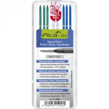 PICA-MARKER Pica DRY recambios special - 8 minas (grafito, rojo, blanco) 2,8 mm