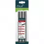 Recargas Pica BIG DRY para carpinteros 2H - 12 minas, rectangular 2x5 mm, 150 mm, grafito negro