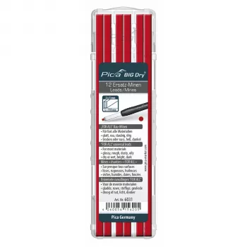 Set de minas Pica BIG DRY FOR ALL rojo - 12 minas de recambio 2x5 mm 150 mm