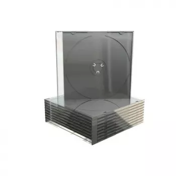 MEDIARANGE BOX21-M Funda Jewel - 1 disco - negro - transparente - plástico - 120 mm - 140 mm