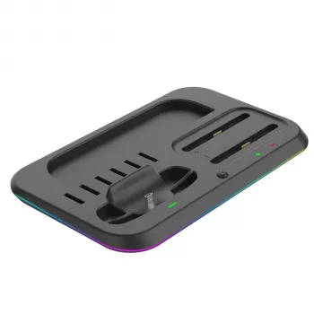 ready2gaming Nintendo Switch 2 Base de carga - Cargador de 4 Joy-Con con indicadores LED, Negro