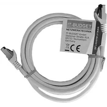 IT-BUDGET Cable de parcheo Premium de cobre macizo - Flex AWG 26 - Cat.8.1 - 2000 MHz - libre de halógenos - PoE+ - 40 Gbit - Blanco - 2 m (90ITBFLEX81PK2W)