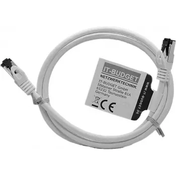 IT-BUDGET Cable de parcheo Premium de cobre macizo - Flex AWG 26 - Cat.8.1 - 2000 MHz - Libre de halógenos - PoE+ - 40 Gbit - Blanco - 1,5 m (90ITBFLEX81PK15W)
