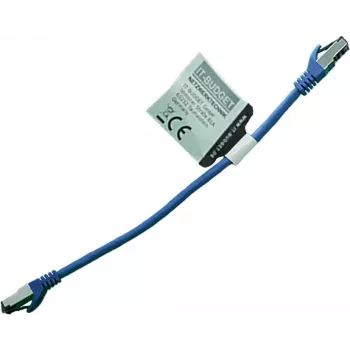 IT-BUDGET Cable de red Full Copper Premium Patch - Flex AWG 26 - Cat.8.1 - 2000 MHz - libre de halógenos - PoE+ - 40 Gbit - azul - 0,25 m