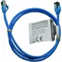 IT-BUDGET Cable de red Full Copper Premium Patch - Slim AWG 28 - Cat.8.1 - 2000 MHz - libre de halógenos - PoE+ - 40 Gbit - azul - 1 m