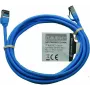 IT-BUDGET Cable de red Full Copper Premium Patch - Slim AWG 28 - Cat.8.1 - 2000 MHz - libre de halógenos - PoE+ - 40 Gbit - azul - 3 m
