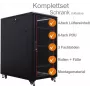 Armario de red 19 inch IT-BUDGET SRK - set completo - 27U - ancho x profundidad 800x800 mm - puerta de cristal/acero - 4 ventiladores activos - PDU - bandejas - premontado - negro (99ITB19SRK2788GSM)
