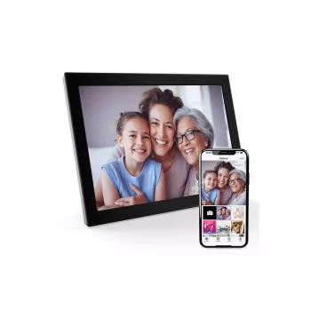 XORO marco de fotos digital WiFi de 10,1 pulgadas con pantalla IPS multitáctil, 16 GB, Negro