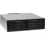 Inter-Tech IPC ST-5244 bahía móvil hot-swap 4 bahías 2,5 pulgadas SATA/SAS para bahía de 5,25 pulgadas, Negro