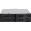Inter-Tech IPC ST-5244 bahía móvil hot-swap 4 bahías 2,5 pulgadas SATA/SAS para bahía de 5,25 pulgadas, Negro