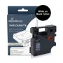 MediaRange cartucho de cinta de etiquetas compatible con Dymo 12mm x 7m blanco sobre negro (MRDY45021)