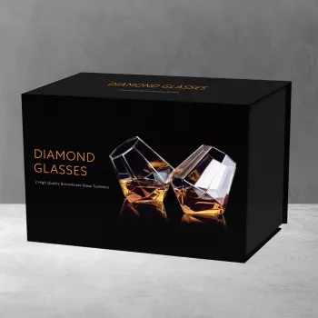 Thumbs Up Mad Monkey Set 2 vasos de whisky Diamond transparente 300 ml