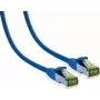IT-BUDGET Cable de red patch Premium Cat.6A con cable Cat.7 - 600 MHz - LSZH - PoE+ - 10 Gigabit - azul - 5 m