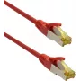 IT-BUDGET Cable de red patch Premium cobre puro - Super Flex TPE - Cat.6A - con cable Cat.7 - 600 MHz - libre de halógenos - PoE+ - 10GBit - rojo - 0,15 m