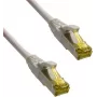 IT-BUDGET Cable de red patch Premium cobre puro - Super Flex TPE - Cat.6A - con cable Cat.7 - 600 MHz - libre de halógenos - PoE+ - 10GBit - gris - 1,5 m