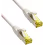 IT-BUDGET Cable de red patch Premium cobre puro - Super Flex TPE - Cat.6A - con cable Cat.7 - 600 MHz - libre de halógenos - PoE+ - 10GBit - blanco - 1,5 m