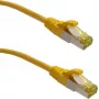 IT-BUDGET Cable de red patch Premium cobre puro - Super Flex TPE - Cat.6A - con cable Cat.7 - 600 MHz - libre de halógenos - PoE+ - 10 Gbit - amarillo - 3 m