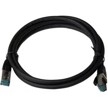 Latiguillo IT-BUDGET Full Copper Premium Cat.6A S/FTP LSZH PoE+ AWG 26/7 negro 0,15 m