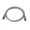 Latiguillo IT-BUDGET Full Copper Premium - Cat.6A - 500 MHz - libre de halógenos - PoE+ - AWG 26/7 - gris - 0,50 m