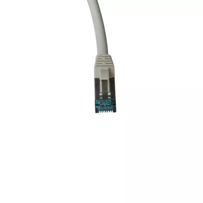 Latiguillo IT-BUDGET Full Copper Premium - Cat.6A - 500 MHz - libre de halógenos - PoE+ - AWG 26/7 - gris - 0,50 m