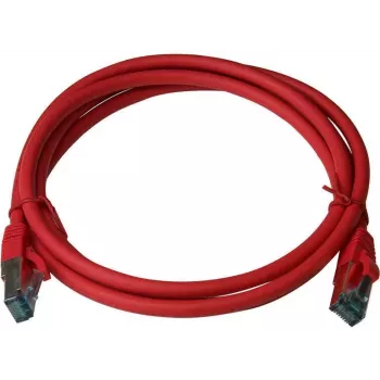 IT-BUDGET Cable de red Full Copper Premium - Cat.6A - 500 MHz - libre de halógenos - PoE+ - AWG 26/7 - rojo - 30 m
