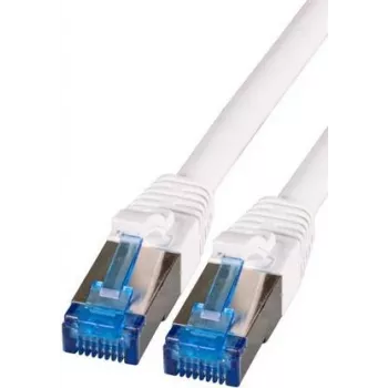 Latiguillo IT-BUDGET Full Copper Premium - Super Flex TPE - Cat.6A - 500MHz - LSZH - PoE+ - AWG 27 - blanco - 0,15 m