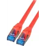 Latiguillo IT-BUDGET Full Copper Premium - Super Flex TPE - Cat.6A - 500MHz - LSZH - PoE+ - AWG 27 - rojo - 0,15 m