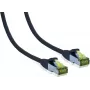 IT-BUDGET Cable de red Full Copper Premium - Cat.6A con cable bruto Cat.7 - 600 MHz - libre de halógenos - PoE+ - 10 Gbit - negro - 30 m