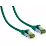 IT-BUDGET Cable de red Premium Full Copper - Cat.6A con cable bruto Cat.7 - 600 MHz - libre de halógenos - PoE+ - 10GBit - verde - 20 m