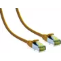 IT-BUDGET Cable de red Premium Cat.6A con cable bruto Cat.7 - 600 MHz - LSZH - PoE+ - 10GBit - amarillo - 3 m