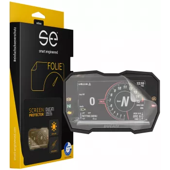 smart.engineered SE-DCP-2-0102-0031-1-M Película protectora de pantalla para Ducati Panigale V4 2018+ / Streetfighter V4 2020+ / Multistrada V4 2021+ - Transparente