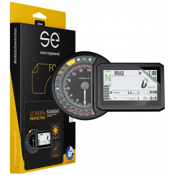 smart.engineered SE-DCP-2-0102-0060-1-M Película protectora de pantalla para Kawasaki Versys 1000 SE (2019+) / H2 SX SE (2018+) - Transparente