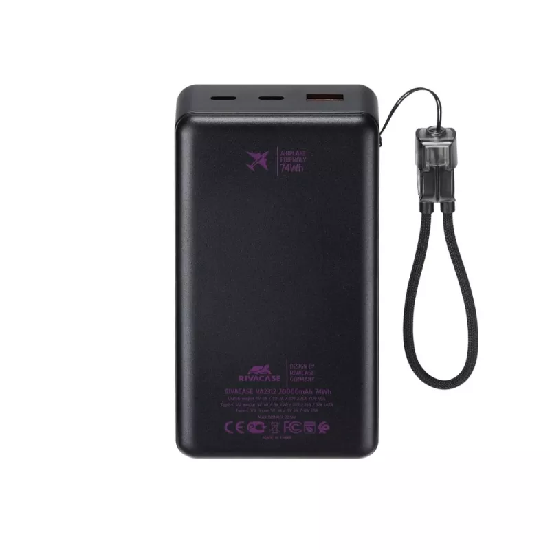 Rivacase VA2312 Power Bank 20000 mAh 22,5W Negro