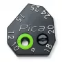 PICA-MARKER Pica Scriber Block - ayuda de marcado de plástico ABS negro con sacapuntas, compás, guía de marcado paralelo y de profundidad para Pica-Dry Longlife lápiz automático