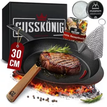 Gusskönig sartén de hierro fundido pre-curado 30 cm (GK-44)