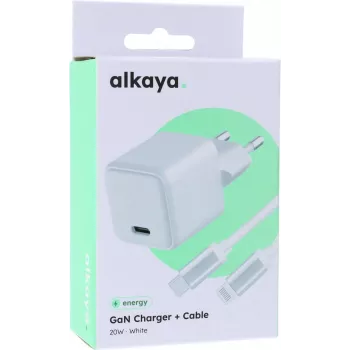 ALKAYA NEXUS Speed Flex set de cargador GaN Technology 20W blanco