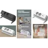 Regleta de sobremesa Fellowes Power Desk 2, Type E, 2 tomas, 2 USB, negra