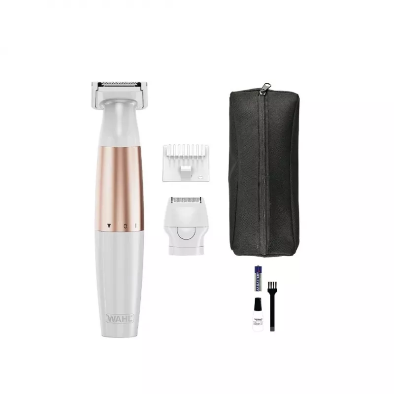 Wahl TRIM and SHAVE 3028668 Recortadora de bikini, recargable, en húmedo y en seco, blanco/rosa