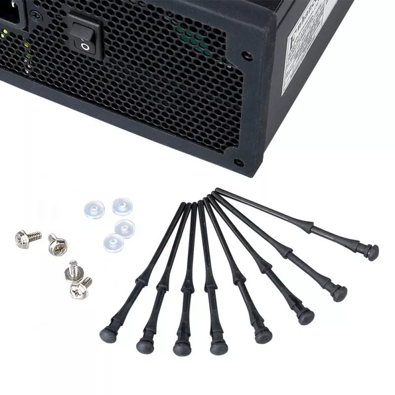 Akasa AK-MX002 soportes antivibración para ventiladores - negro - goma - silicona - pack de 4