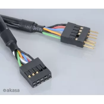 Akasa EX1394I-40 cable de extensión IEEE 1394 FireWire 40 cm (0,4 m) conector macho de 6 pines a conector hembra negro