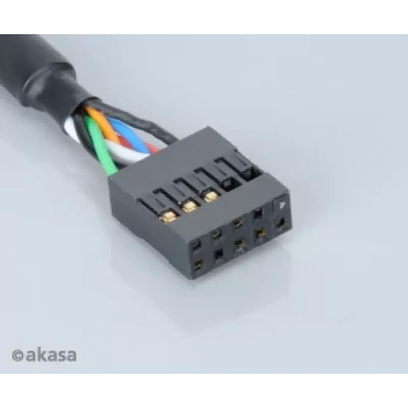 Akasa EX1394I-40 cable de extensión IEEE 1394 FireWire 40 cm (0,4 m) conector macho de 6 pines a conector hembra negro