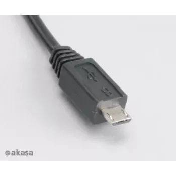 Akasa AK-CBUB05-10BK cable USB 2.0 - USB-A a Micro-USB-B - 1 m - negro