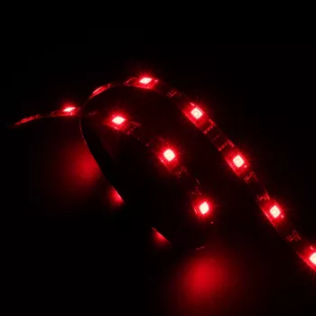 Akasa Vegas AK-LD02-05RD Tira LED roja para iluminación de caja de PC, 50cm, 30 LEDs, 12V