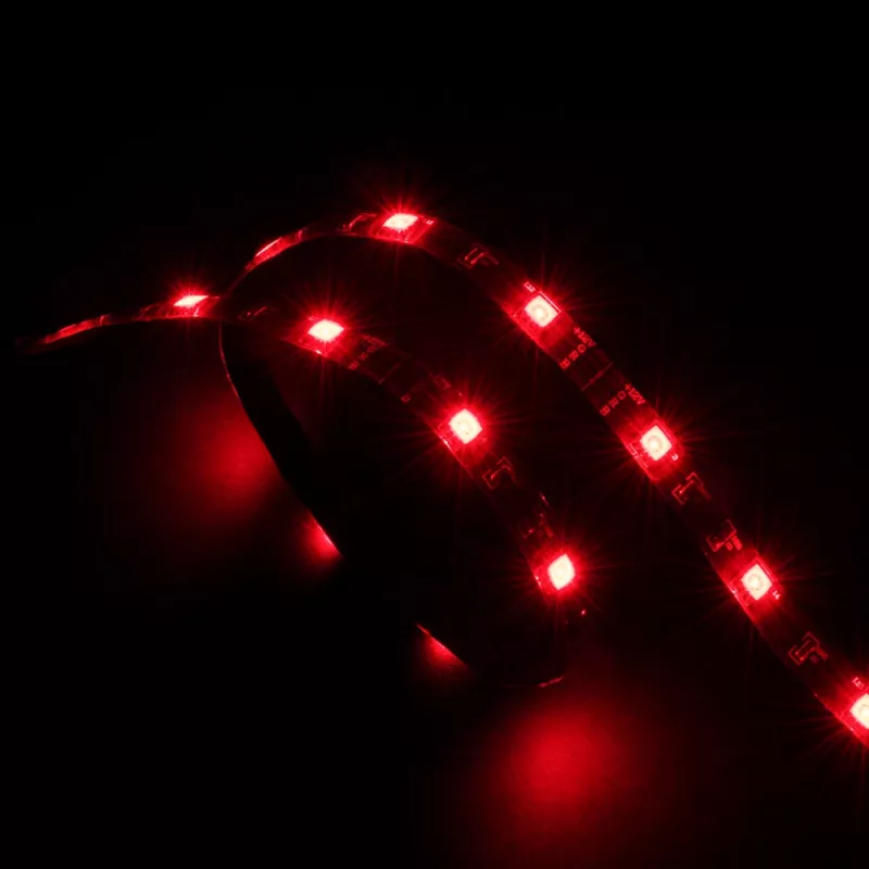 Akasa Vegas AK-LD02-05RD Tira LED roja para iluminación de caja de PC, 50cm, 30 LEDs, 12V