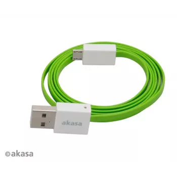Akasa PROSLIM cable USB 2.0 rosa superslim sincronización y carga A - Micro B - 1 m