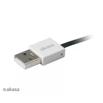 Akasa PROSLIM cable USB 2.0 rosa superslim sincronización y carga A - Micro B - 1 m
