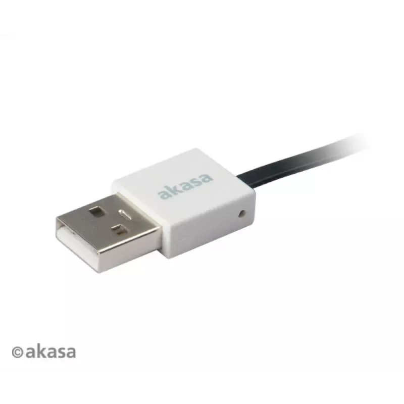 Akasa PROSLIM cable USB 2.0 rosa superslim sincronización y carga A - Micro B - 1 m