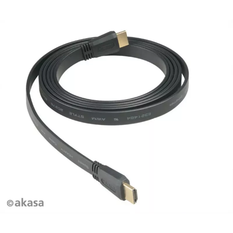 Akasa cable HDMI High Speed con Ethernet de 2 m, 10,2 Gbit/s, 4K, 3D, negro