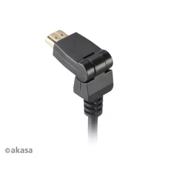 Akasa cable HDMI de 2 m - High Speed con Ethernet, 4K a 30 Hz, bañado en oro, negro